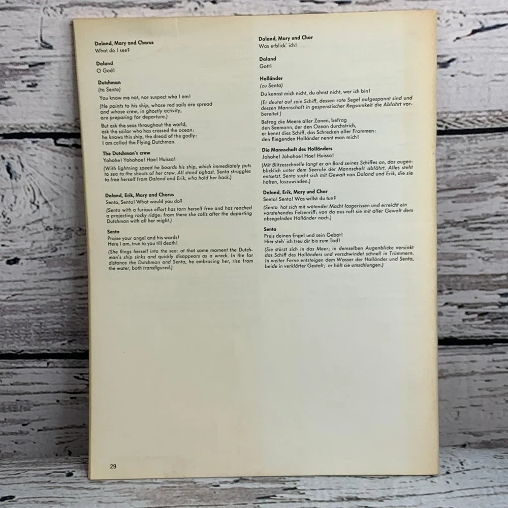 Philadelphia Orchestra‎ Wagner's Der fliegende Holländer Program 1986